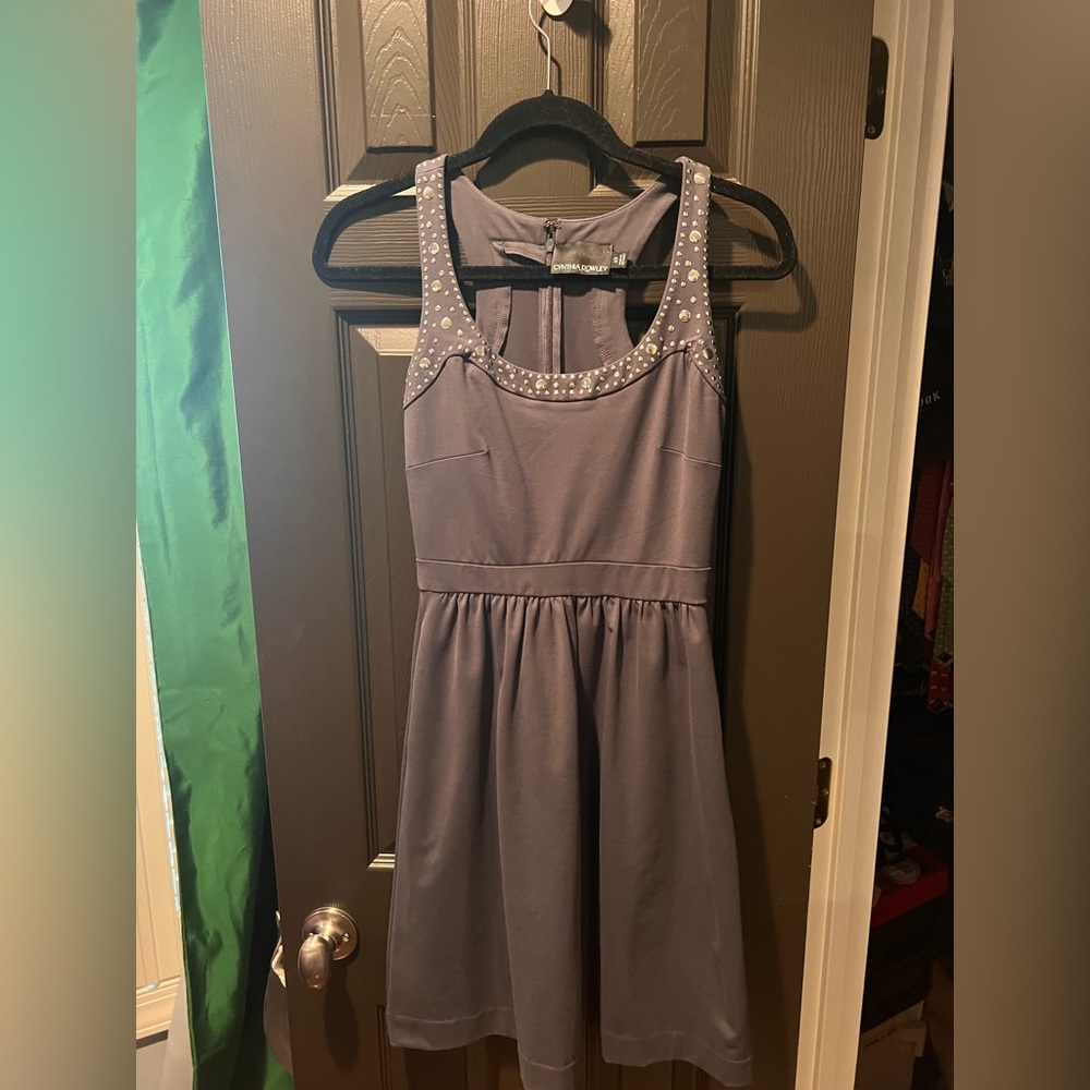 Cynthia Rowley studded grey dress